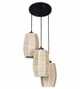 Grazia Beige Bamboo Cluster Hanging Light