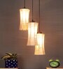 Aavyn Beige Bamboo Cluster Hanging Light