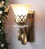 Beige Glass Wall Light