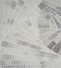Beige Abstract Wool And Cotton 5 X 8 Ft Hand Tufted Carpet