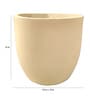 Cup Shaped Beige Polymer Floor Planter