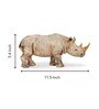 Beige Horned Rhino Resin Figurine Beige Horned Rhino Resin Figurine
