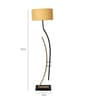 Beige Iron & Cloth Shade Club Floor Lamp With Iron Base