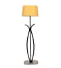 Beige Iron & Cloth Shade Club Floor Lamp With Iron Base
