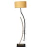 Beige Iron & Cloth Shade Club Floor Lamp With Iron Base