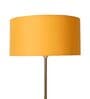 Beige Iron & Cloth Shade Shelf Floor Lamp With Iron Base
