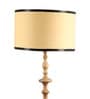 Malan Beige Metal and Fabric Shade Club Floor Lamp With Wood Base