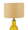 Beige Iron & Cloth Shade Table Lamp with Orange Base