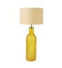 Beige Iron & Cloth Shade Table Lamp with Orange Base