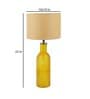 Beige Iron & Cloth Shade Table Lamp with Orange Base