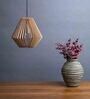 Accent Beige Wooden Hanging Light