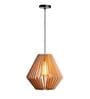 Accent Beige Wooden Hanging Light