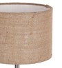 Beige Jute  Shade Traditional Table Lamp With Steel  Base