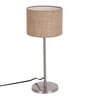 Beige Jute  Shade Traditional Table Lamp With Steel  Base