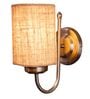 Beige Jute  wall mounted lamp with Steel Base