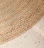 Beige Jute 2 Feet Round Carpet