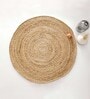 Beige Jute 2 Feet Round Carpet