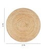 Beige Jute 2 Feet Round Carpet
