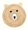 Beige Jute 3 Feet Round Carpet