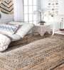 Beige Jute 3 ft X 5 ft Hand Woven Dhurrie