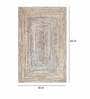 Beige Jute 3 ft X 5 ft Hand Woven Dhurrie
