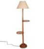Beige Jute Conical Wooden Floor Lamp