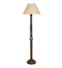 Beige Jute Conical Wooden Floor Lamp