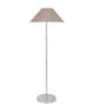 Beige Jute Coolie Shade Floor Lamp Steel Base