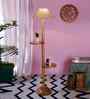 Beige Jute Coolie Floor Lamp