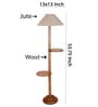Beige Jute Coolie Floor Lamp