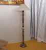 Beige Jute Coolie Floor Lamp