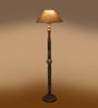 Beige Jute Coolie Floor Lamp