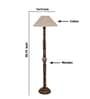 Beige Jute Coolie Floor Lamp