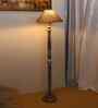Beige Jute Coolie Floor Lamp