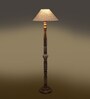 Beige Jute Coolie Floor Lamp