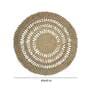 Beige Abstract Jute 3 ft x 3 ft Hand Tufted Round Carpet