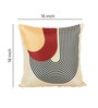 Beige Jute Geometric 40x40 inches Cushion Covers Set of 5