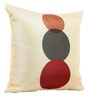 Beige Jute Geometric 40x40 inches Cushion Covers Set of 5