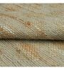Beige Geometric Jute 5 ft x 7 ft Hand Woven Carpet