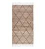Brown Jute Hand Woven 5 x 2 Feet Dhurrie