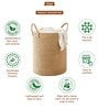 Laundry Basket For Clothes,Clothes Storage Baskets,Jute Laundry Bag