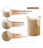 Laundry Basket For Clothes,Clothes Storage Baskets,Jute Laundry Bag