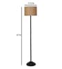 Beige Jute Shade Club Floor Lamp Iron Base