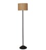 Beige Jute Shade Club Floor Lamp Iron Base