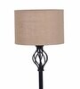Benevento Beige Jute Shade Club Floor Lamp With Iron Base