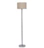 Fenerty Beige Jute Shade Club Floor Lamp With Steel Base