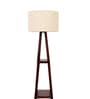 Plazo Beige Jute Shade Shelf Floor Lamp With MDF Base