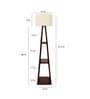 Plazo Beige Jute Shade Shelf Floor Lamp With MDF Base