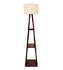 Plazo Beige Jute Shade Shelf Floor Lamp With MDF Base