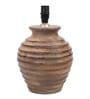Beige Jute Shade Table Lamp With Mango Wood Base